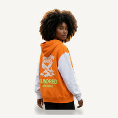 Imagination Airlines Hoodie — Orange / White — HOD-01_imagination-hoodie_orange_02-model