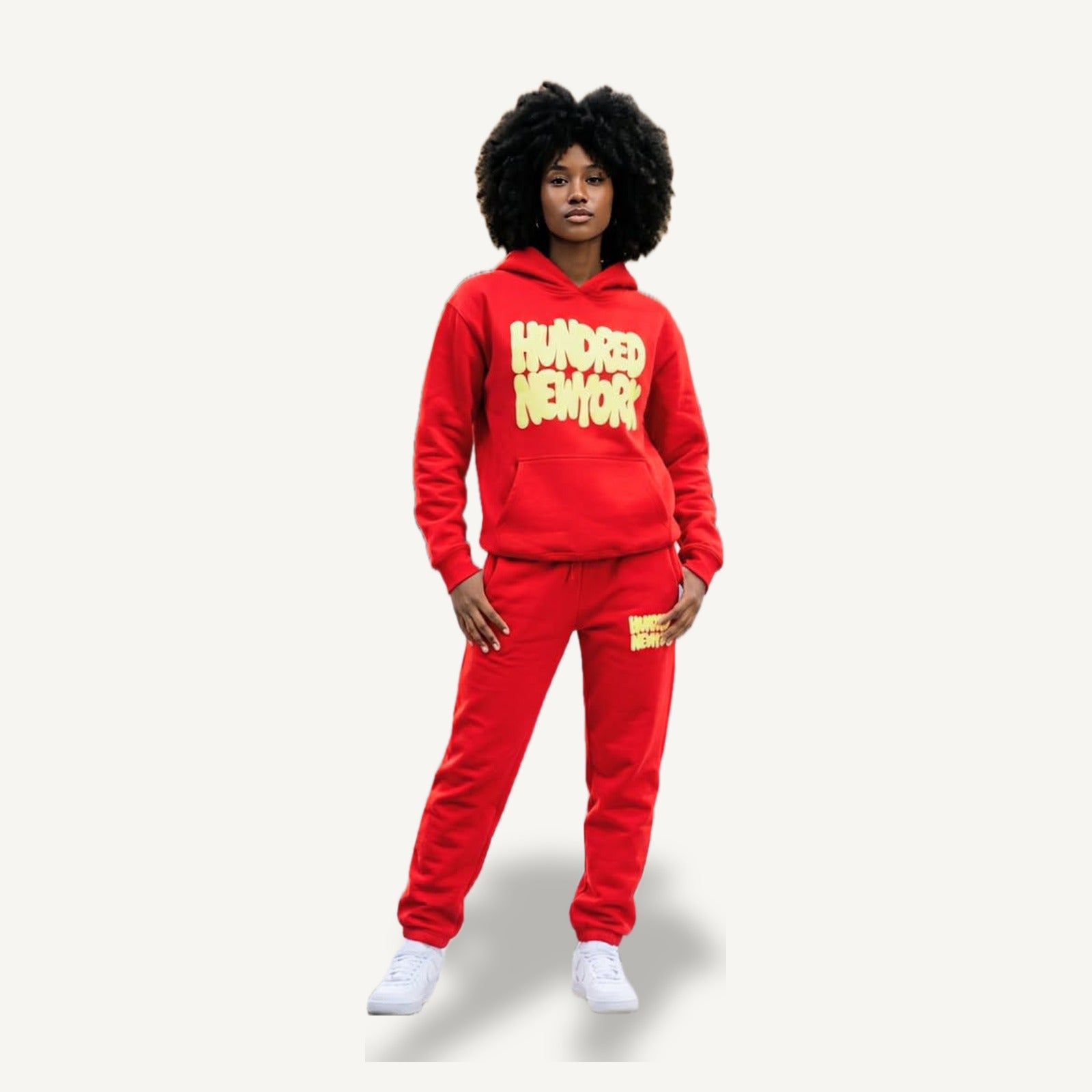 Bubble Logo Sweat Setup — Red — SET-01_bubble-setup_red_02-model