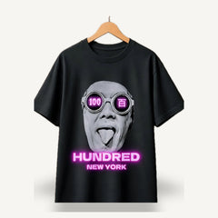100 / 百 Goggles Tee — Black — TEE-04_tongue-goggles_black_01