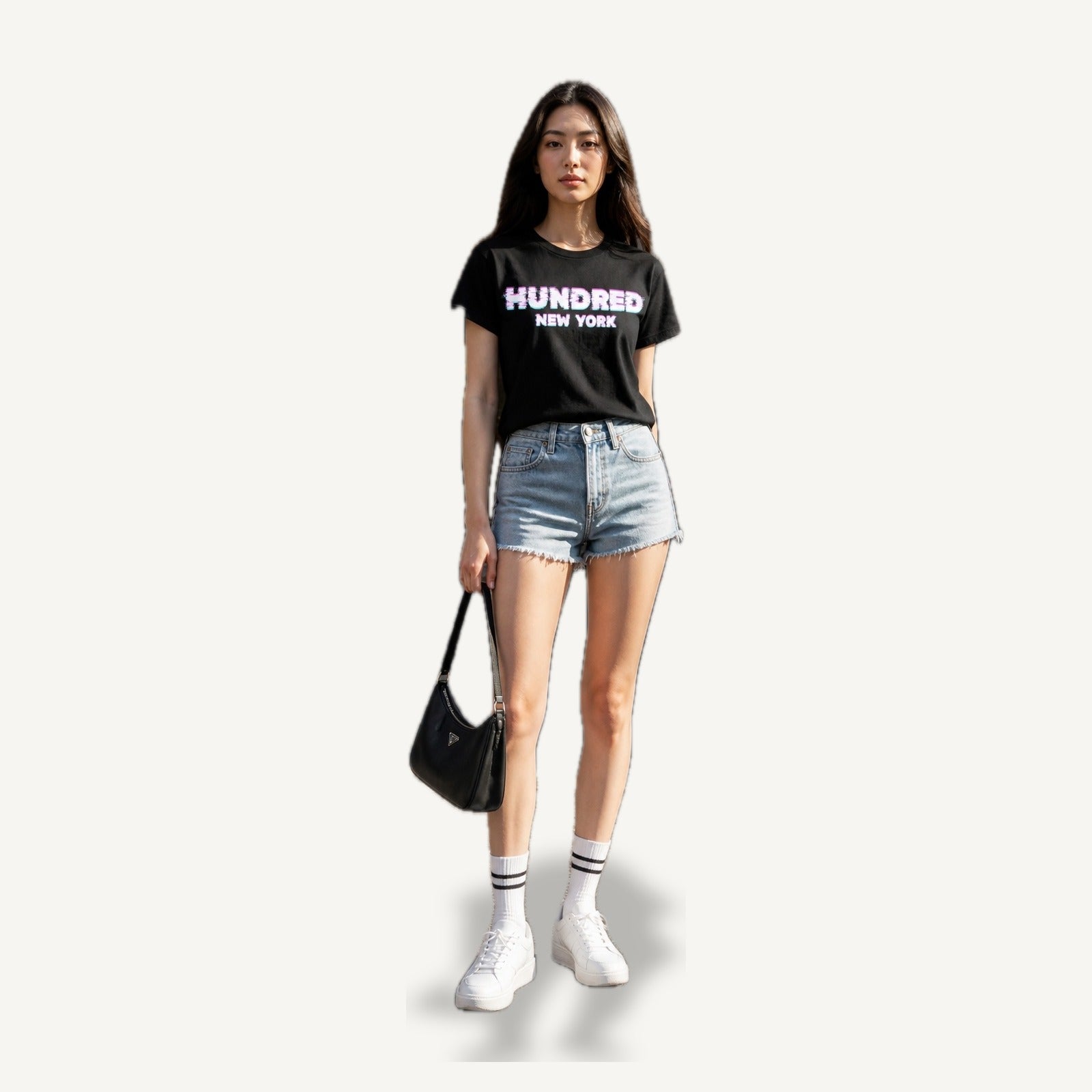 Glitch Logo Tee — Black — TEE-08_glitch-logo_black_03-model