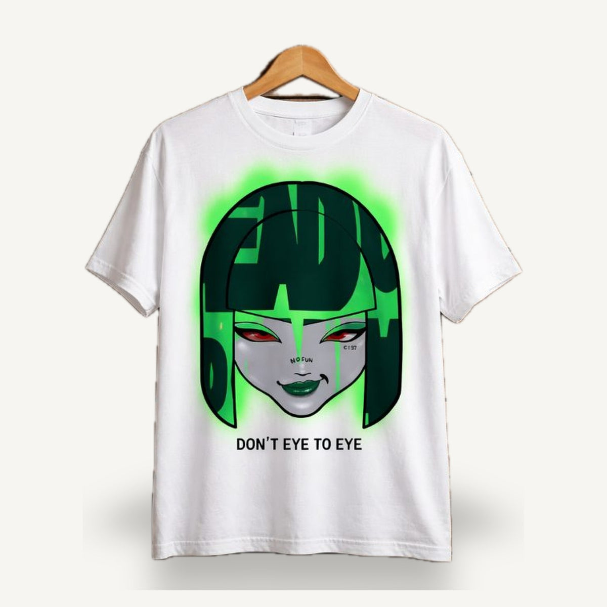 DON'T EYE TO EYE Tee — White — TEE-09_dont-eye-to-eye_white_01