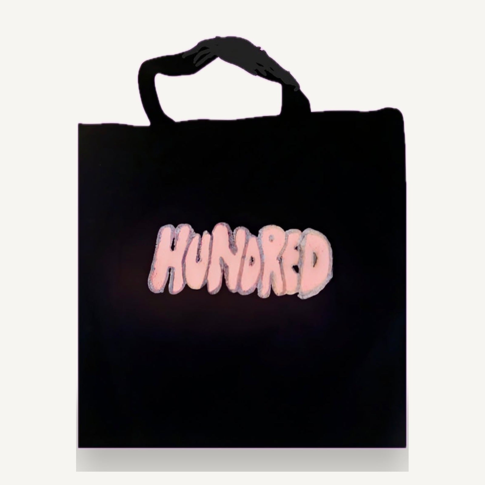 Bubble Logo Tote Bag — TOTE-01_bubble-tote_black-pink_01