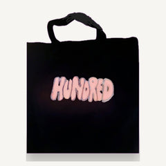 Bubble Logo Tote Bag — TOTE-01_bubble-tote_black-pink_01